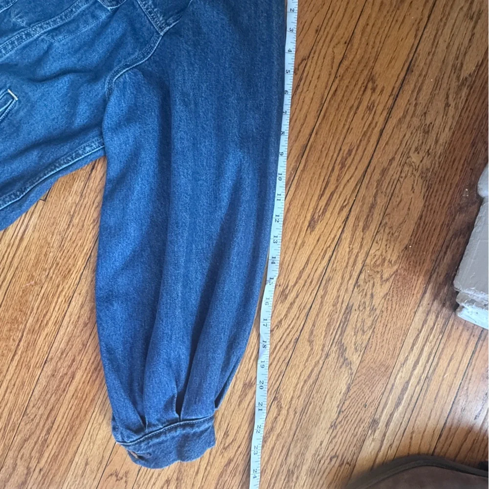 GAP Oversized Balloon Sleeve Blue Jean Jacket - Picture 9 of 12